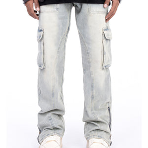 Men's Loose Jeans in Military Style