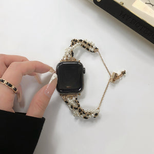 Reloj de mujer con correa de perlas