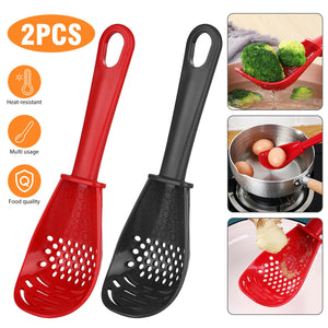 2PCS Küche Kochlöffel Werkzeug Multifunktions 
