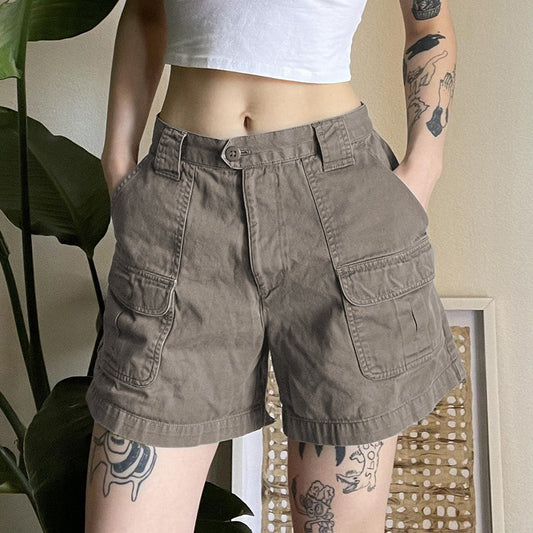 Pantalones cortos tipo cargo para mujer