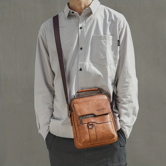 Men's Vintage Leather Shoulder Bag