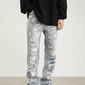 Men's Ripped Jeans in Hip Hop Style