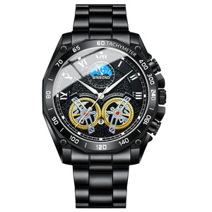 Multifunctional Men's Watch With Dual Movement and Automatic Winding