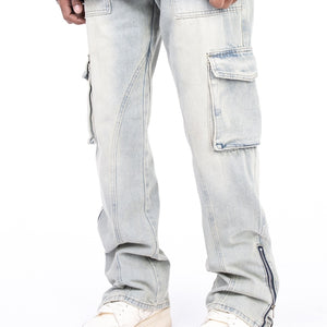 Men's Loose Jeans in Military Style