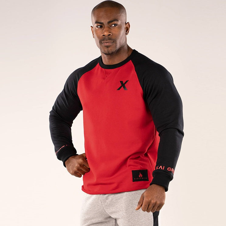 Men's Sporty Two-Color Sweatshirt