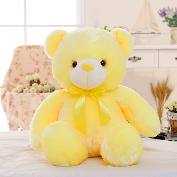 Creative LED Teddy Bear Plush Toy - Colorful Light-Up Christmas Gift For Kids