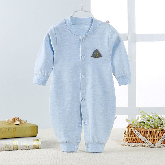 Button-Up Long-Sleeved Children's Jumpsuit