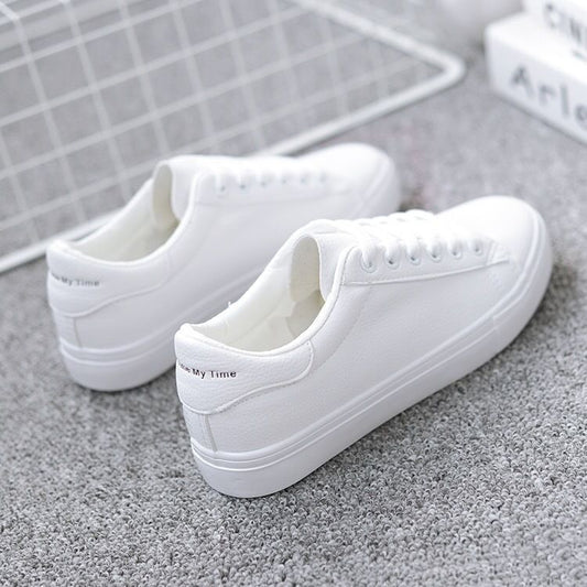 Zapatos blancos planos informales nuevos de primavera para mujer