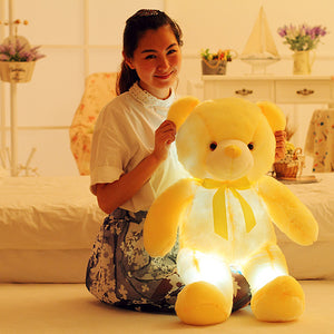 Juguete de peluche con osito de peluche LED creativo: regalo de Navidad con luces coloridas para niños