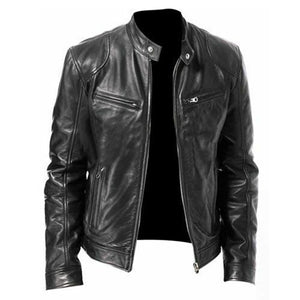 Men's Slim Classic Leather Jacket