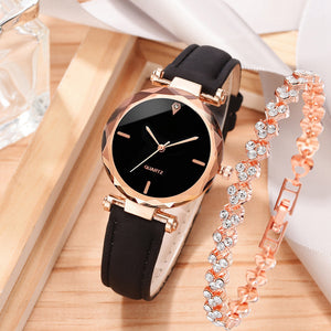 Women's Gift Set With Rhinestone Watch