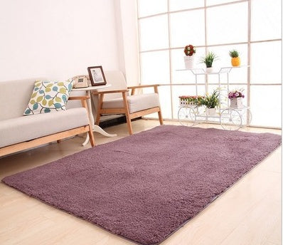 Fluffy White Living Room Rug