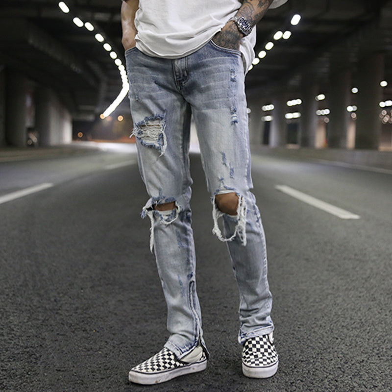 Men's Slim Summer Ripped Jeans