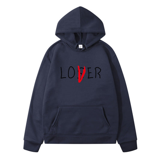 Sudadera con capucha unisex oversize con estampado Lover's