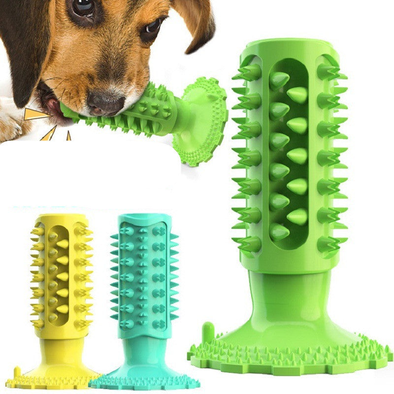 Zahnreinigung Hundezahnbürste Saugnapf Molar Stick Hundebiss Spielzeug