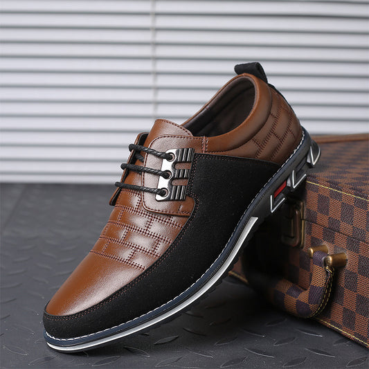 Zapatos de cuero casuales de estilo británico para hombres