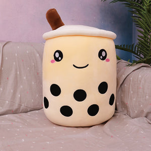 Soft Plush Boba Tea Cup Toy - Cute Fruit Drink Design, Bubble Tea Pillow for Kids