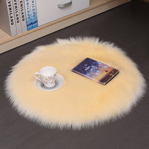 Haar Plüsch Teppich Fußmatten Haushalt Fußmatten Wolle Runde Schlafzimmer Teppiche