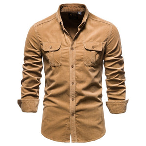 Camisa monocromática vintage para hombre