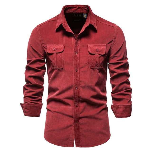 Camisa monocromática vintage para hombre