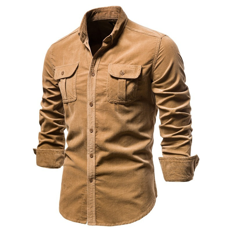 Camisa monocromática vintage para hombre