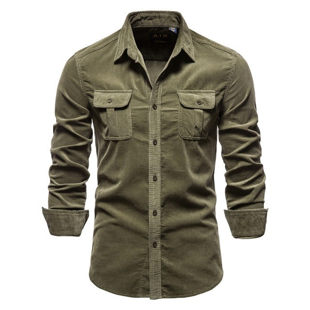 Camisa monocromática vintage para hombre