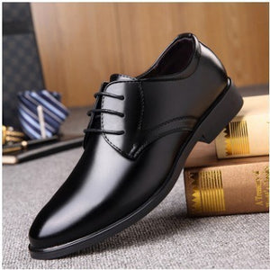 Men's Pointed-Toe Black Dress Shoes