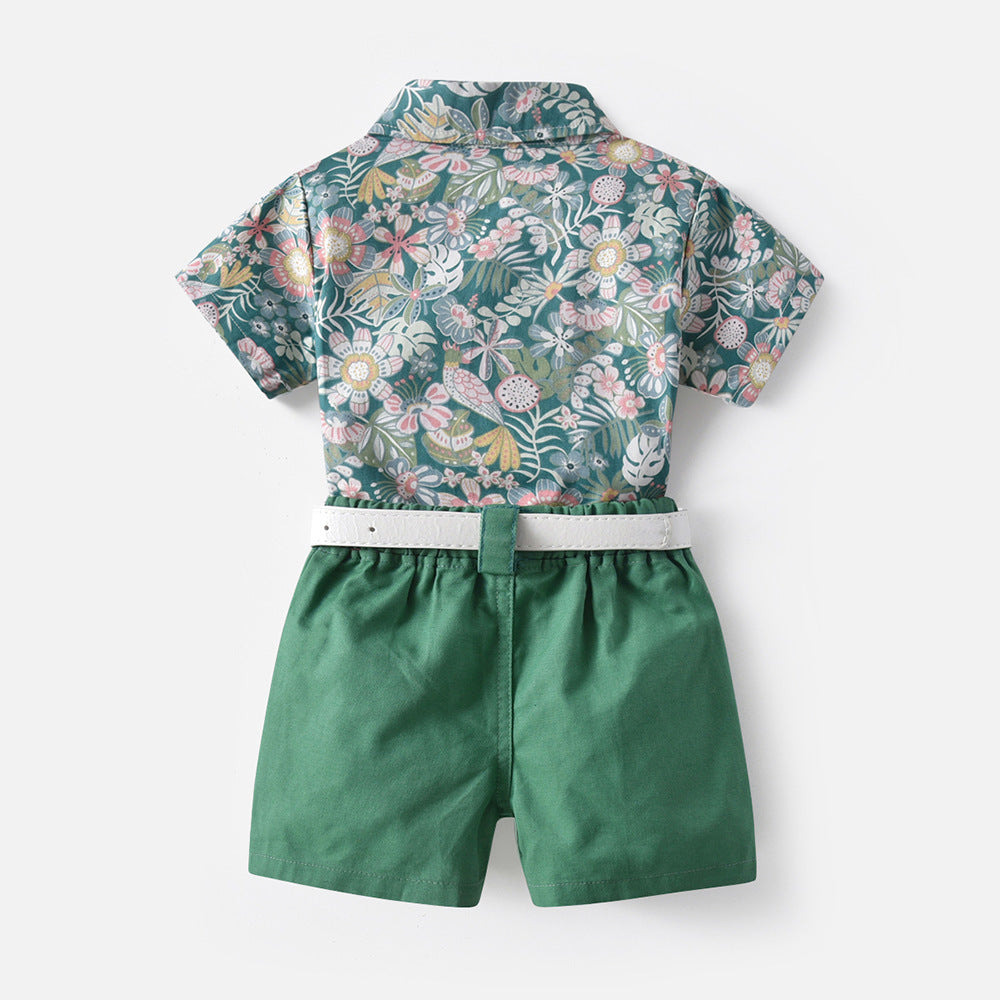 Suit for Siblings: Beach Style Printed Children's Clothing