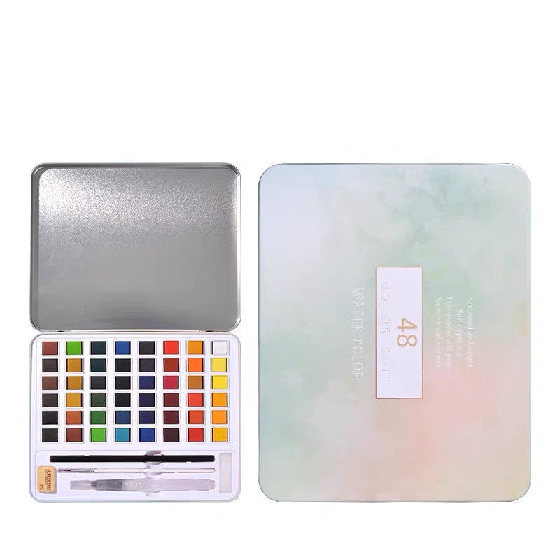 Pearlescent Solid Watercolor Paint Set Painting Portable Paint