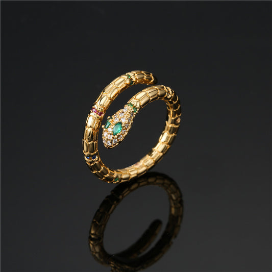 Adjustable Gold Snake Ring: Exquisite Wedding Gift