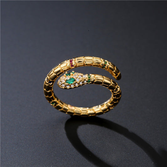 Adjustable Gold Snake Ring: Exquisite Wedding Gift