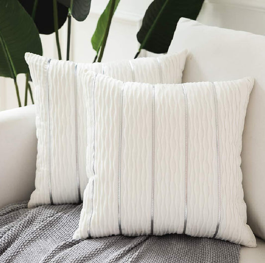 Luxury Striped Velvet Pillow Cover