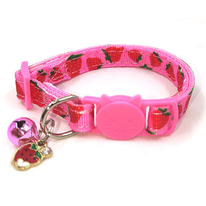 Cat Collar with Bell - Pet Patterned Cat Strap