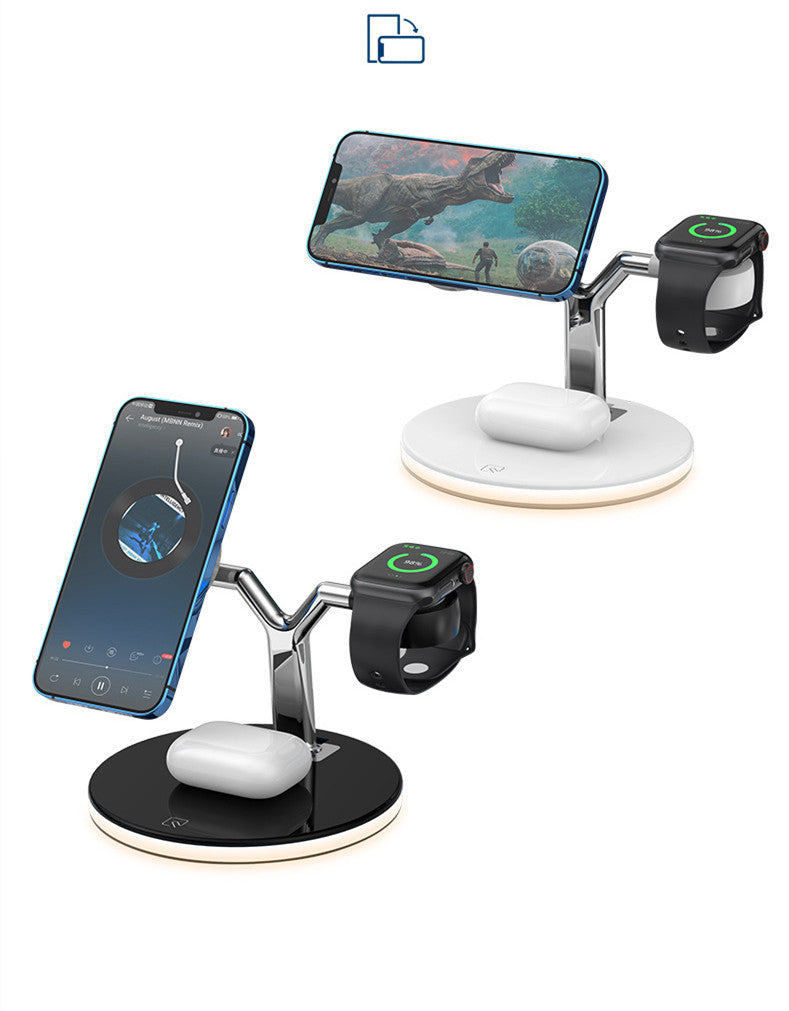 3 In 1 Magnetic Wireless Charger Stand Watch 15W Fast Charging Dock Station