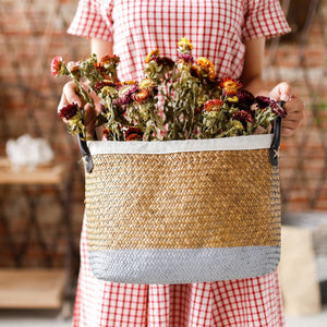 Pastoral Seagrass Flower Pot Basket