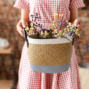 Pastoral Seagrass Flower Pot Basket