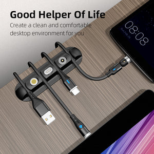 Desktop Charging Magnetic Data Cable Organizer Soft Plastic Creative Gift Storage Fixed Cable Organizer
