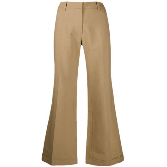 Women's Brown Classic Wide-Breasted Pants