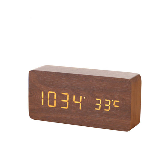 Wooden Watch Desk Clock