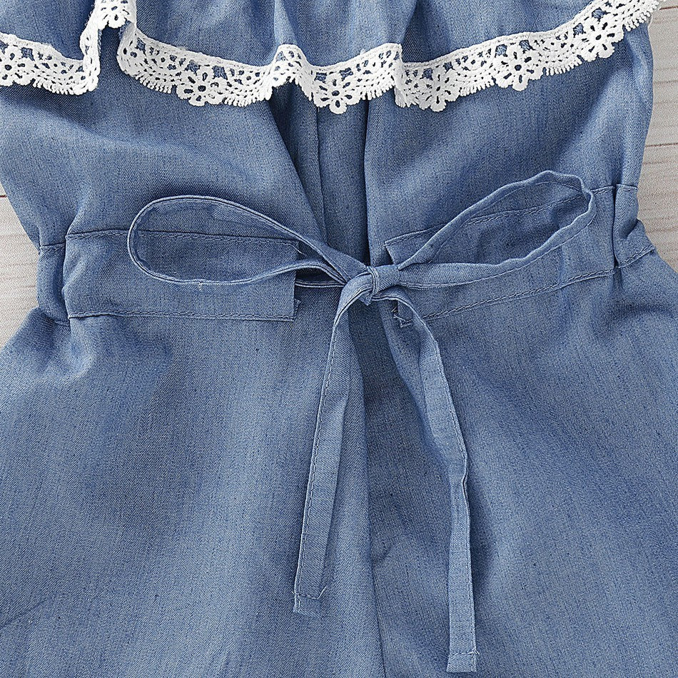 Girl's Bodysuit With Straps And Headband