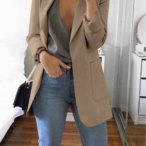 Women's Slim Blazer Cardigan With Lapel