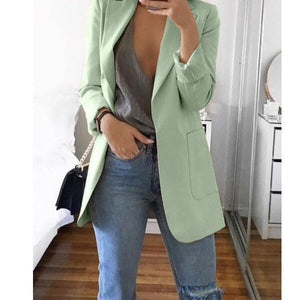 Women's Slim Blazer Cardigan With Lapel