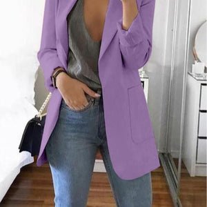 Women's Slim Blazer Cardigan With Lapel