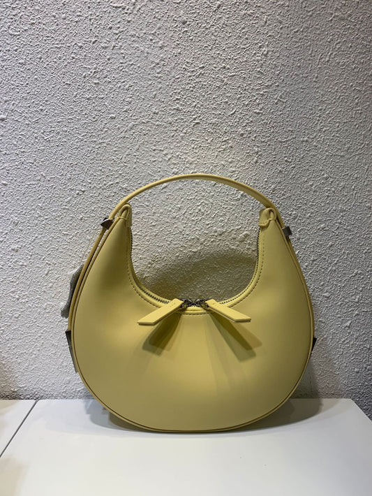 Bolso pequeño de cuero con forma de media luna, bolso para las axilas, bolso de luna, bolso de hombro portátil