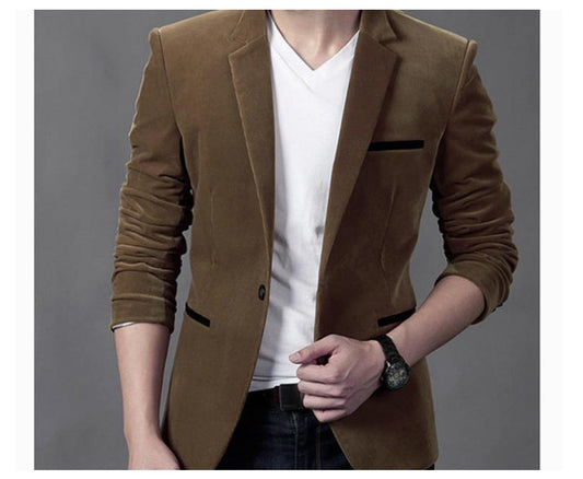 Men's Stylish One Button Jacket