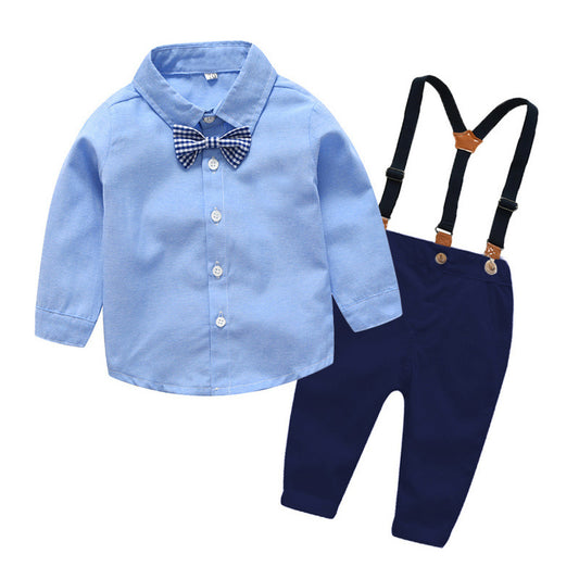 Boy's Shirt With Suspender Pants