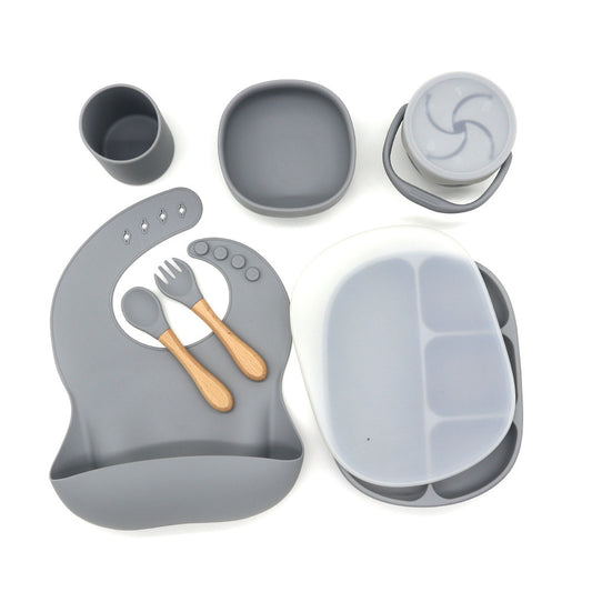 Children's Bowl Dinner Plate Spoon Fork Anti-drop Snack Cup Feeding Tableware Set
