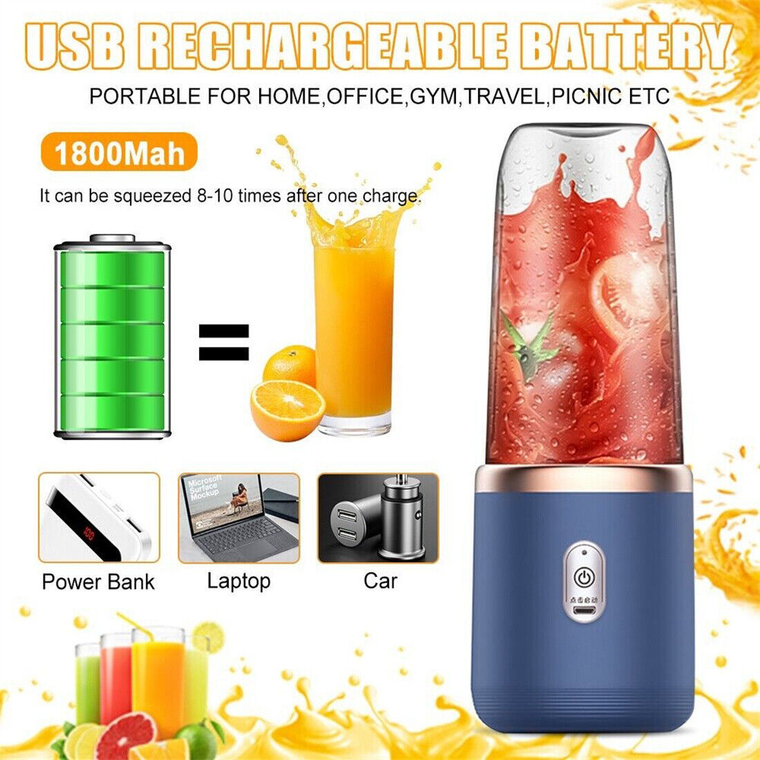 Electric Juice Maker Portable Blender