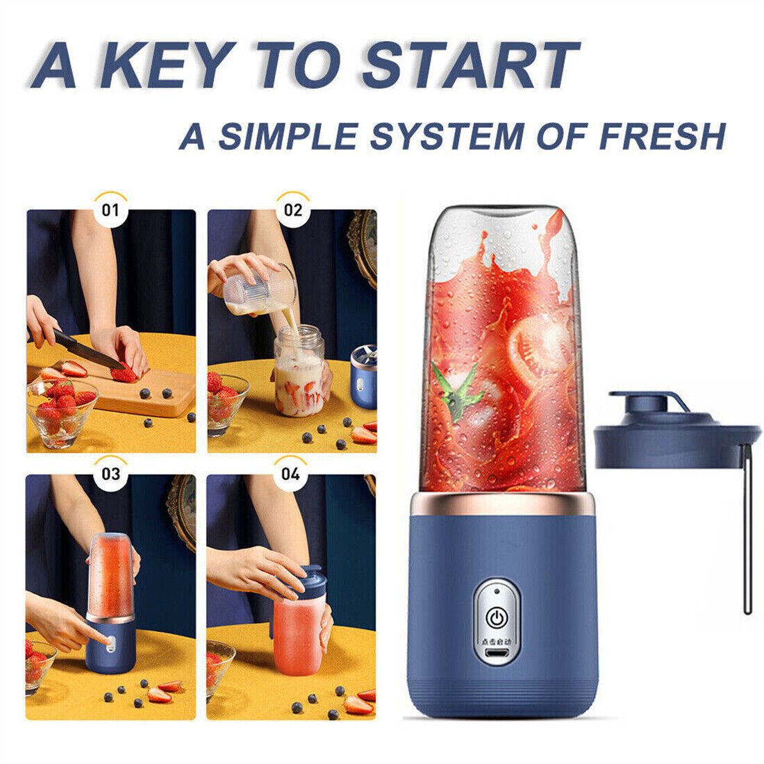 Electric Juice Maker Portable Blender