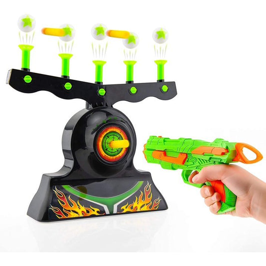 Glow-in-the-Dark Shooting Game Toy for Kids Aged 6-10 - Foam Blaster with 10 Floating Ball Targets and 3 Foam Darts, Ideal Gift